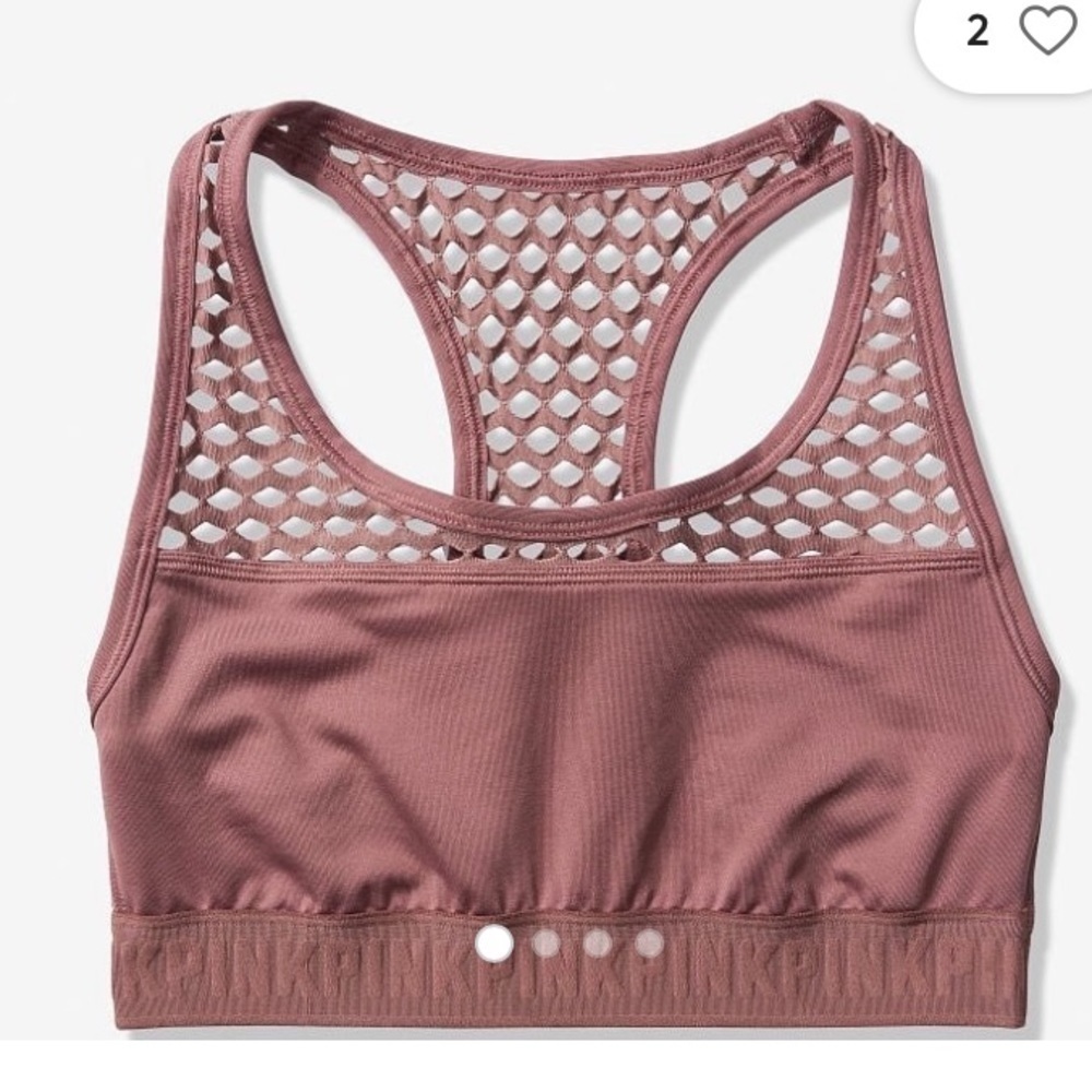 VS PINK caged ultimate sports bra size‎ M blush pink purple